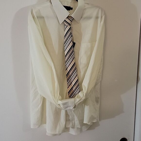 🆕️👔Vittorino Mens Dress Shirt And Tie Set - Picture 2 of 4